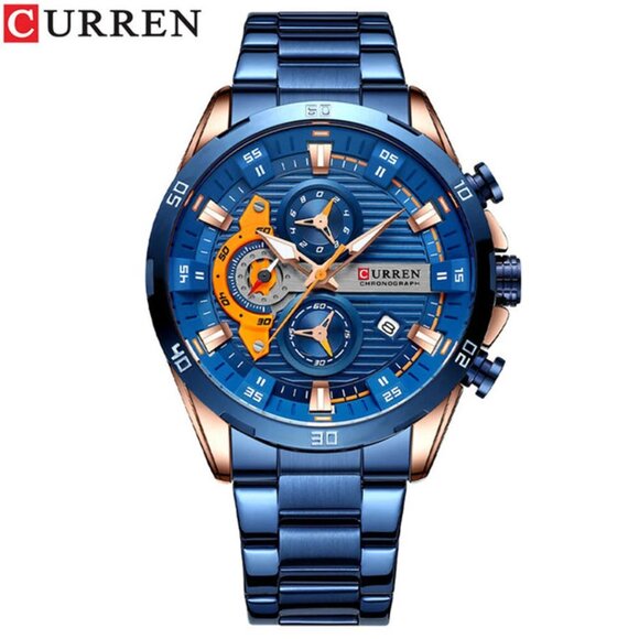 CURREN Stylish Chronograph Stainless Steel Watch for‎ Men - Picture 1 of 12